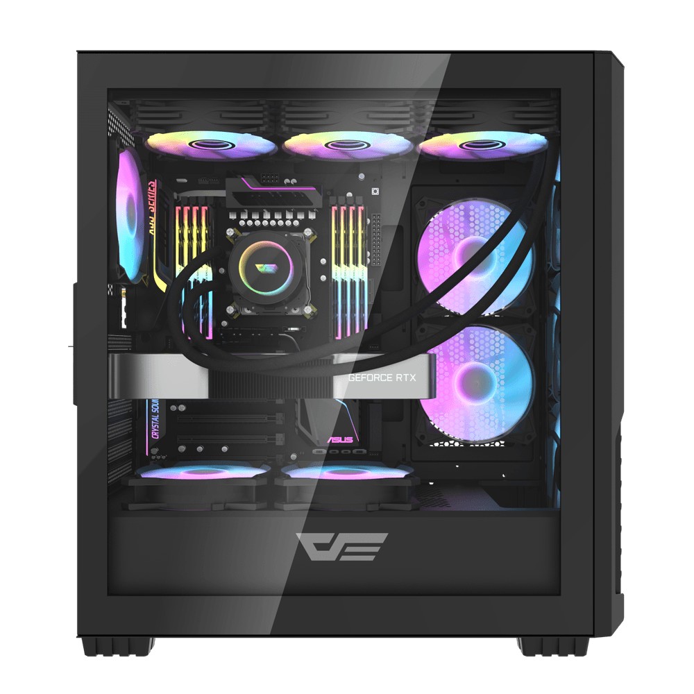 картинка Корпус DarkFlash DF2100 Black, Mid-tower, Black от магазина КомпьютерЦентр