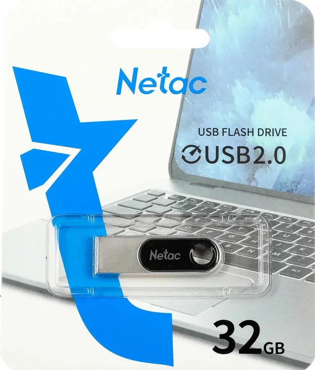картинка USB накопитель 32Gb Netac U278 (NT03U278N-032G-20PN), серебристый/ черный от магазина КомпьютерЦентр