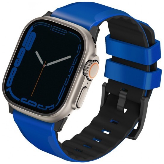 картинка Ремень силиконовый Uniq LINUS AIROSOFT SILICONE для Apple Watch 49/ 45/ 44/ 42, цвет синий (RACING BLUE) 49MM-LINUSRBLU от магазина КомпьютерЦентр