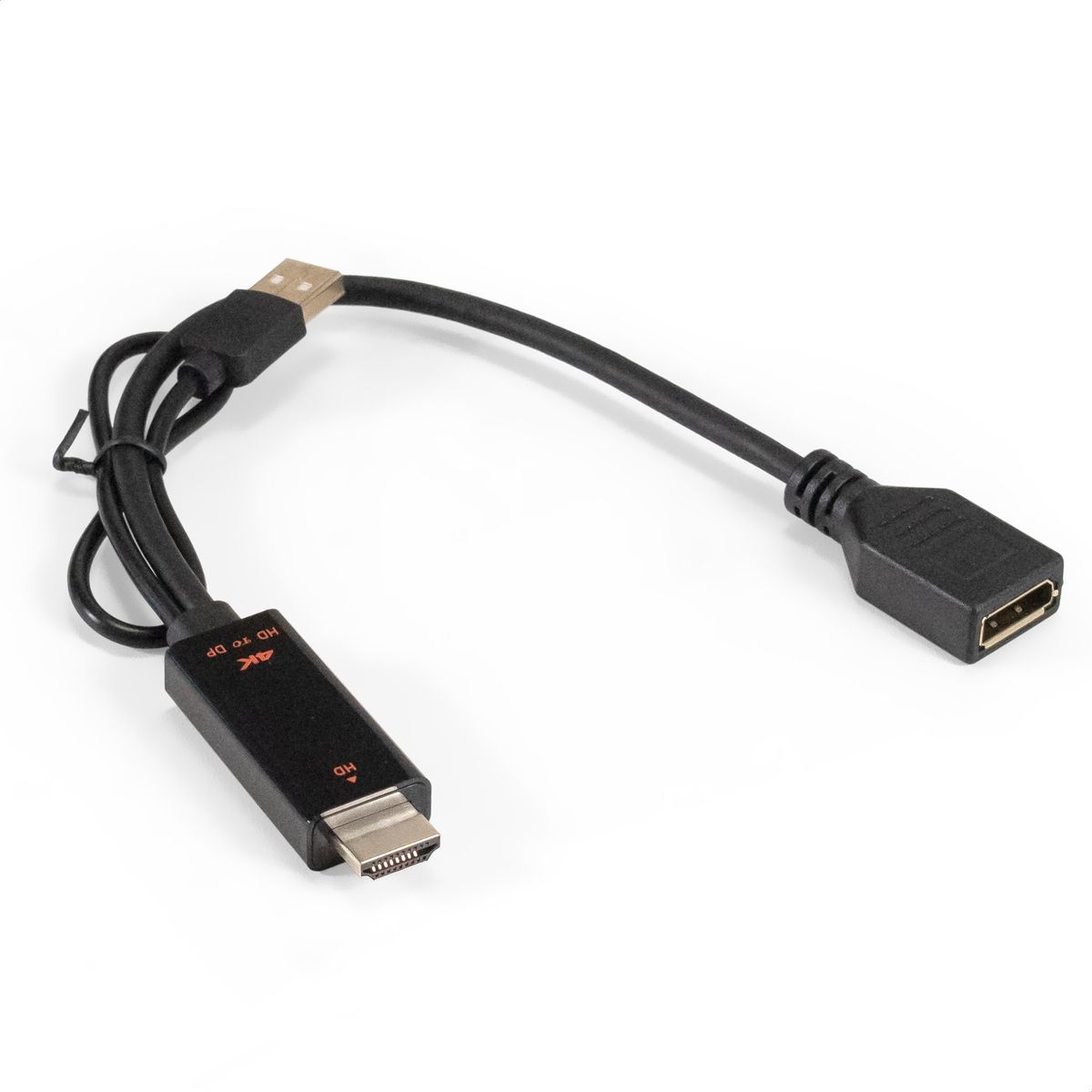 картинка Конвертер HDMI-DisplayPort ExeGate (EX294714RUS) EX-A-HDMIM-DPFU2-0.15 19M / U2AM+ 20F, с питанием USB2.0 от магазина КомпьютерЦентр