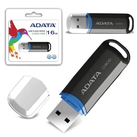 картинка USB накопитель 16Gb A-DATA C906, Black (AC906-16G-RBK) от магазина КомпьютерЦентр