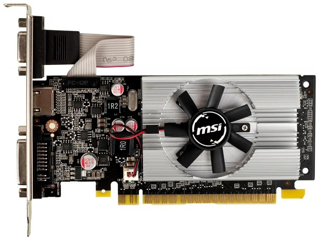 картинка Видеокарта 1Gb DDR3 GeForce 210 MSI Low Profile, Ret (N210-1GD3/ LP) от магазина КомпьютерЦентр