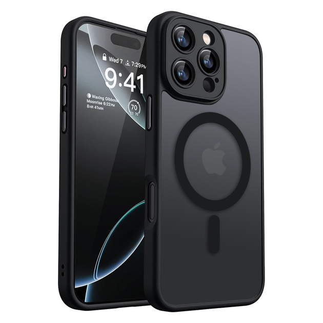 картинка Чехол Rock Guard Touch Magnetic Protection Case (Anti-Drop Lens) for iPhone 16 Pro Max Black от магазина КомпьютерЦентр