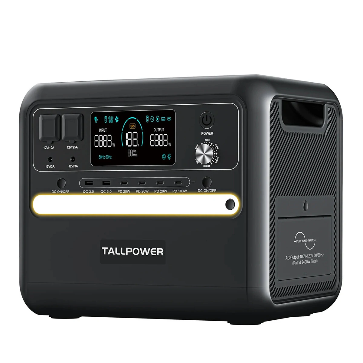 картинка Портативная электростанция TALLPOWER V2400, 2160 Втч, 4800 Вт, LiFePo4 от магазина КомпьютерЦентр