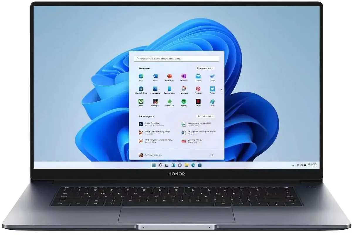 картинка Ноутбук Honor MagicBook 15 BMH-WDQ9HN (5301AFVT) 15.6'' IPS FHD/  AMD Ryzen 5 5500U (2.1) 6C/ 8Gb / 512Gb SSD/  AMD Radeon / Wi-Fi / BT/  noOS/  Gray от магазина КомпьютерЦентр