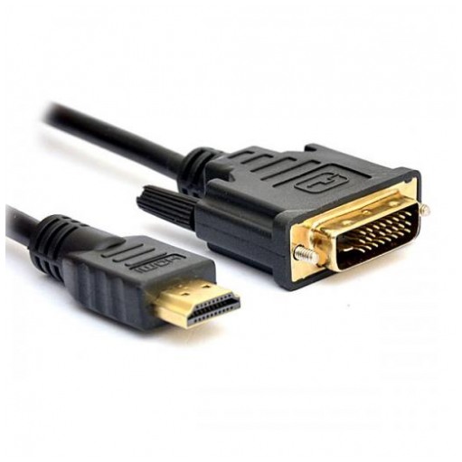 картинка Кабель DeTech HDMI to DVI (24+1)2 1.8m Gold Plated, 2 ferrite от магазина КомпьютерЦентр