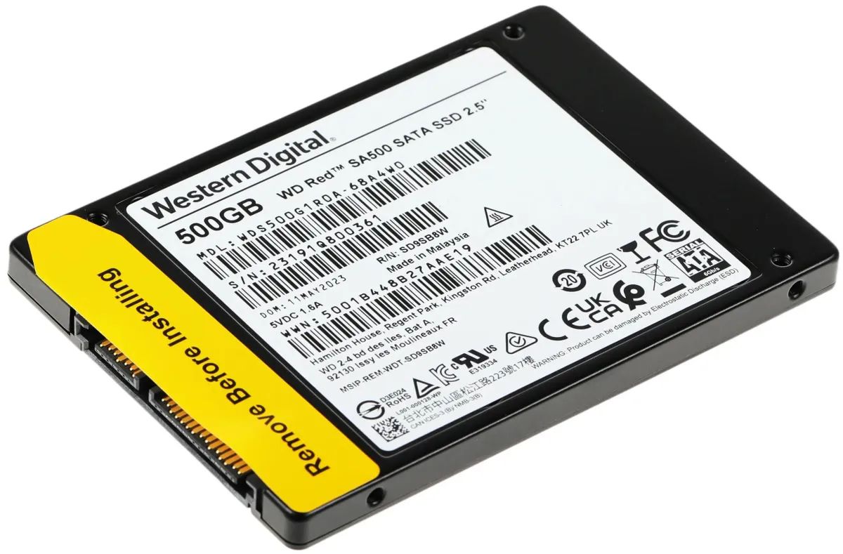 картинка SSD накопитель 500Gb 2.5'' WD Red SA500 SATAIII (WDS500G1R0A) от магазина КомпьютерЦентр