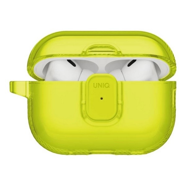 картинка Чехол Uniq Glase PRO TPU Lock Light Lime для AirPods Pro 3, зеленый лайм от магазина КомпьютерЦентр