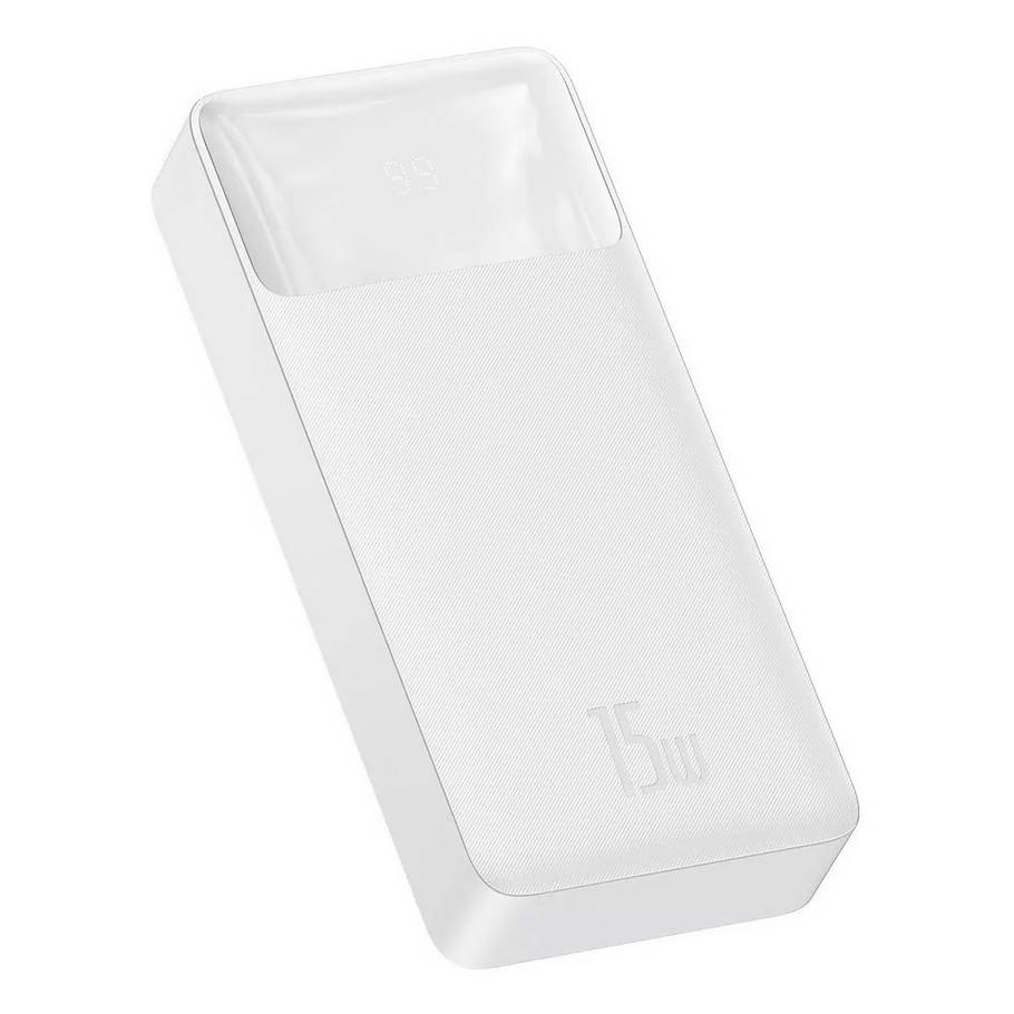 картинка Внешний аккумулятор Baseus Bipow Digital Display Power bank 20000mAh 15W Белый (PPDML-J02, PPBD050102) от магазина КомпьютерЦентр