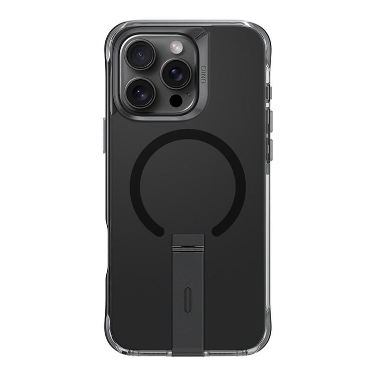 картинка Чехол Uniq HYBRID ELEVA with Vertical Stand (MagSafe) для iPhone 16 Pro 6.3'' BLACK (IP6.3P(2024)-ELEVAMBLK) от магазина КомпьютерЦентр
