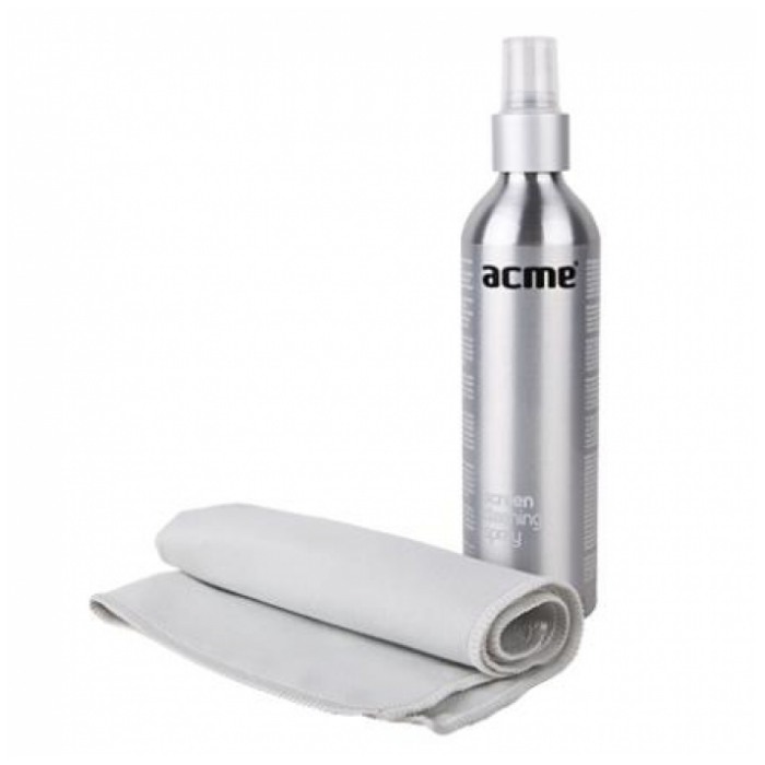 картинка Чистящий набор Acme Screen Cleaning Set 250ml spay + 30x30cm microfibre (4770070870259) от магазина КомпьютерЦентр
