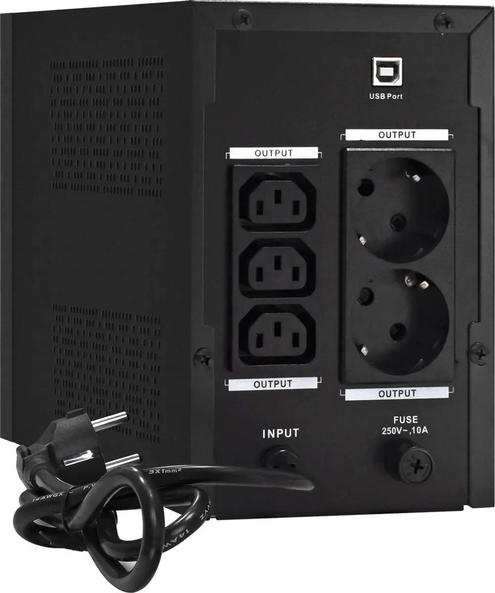 картинка ИБП ExeGate SpecialPro Smart LLB-1200.LCD.AVR.2SH.3C13.USB (EX292796RUS) 1200VA/ 750W, Black от магазина КомпьютерЦентр