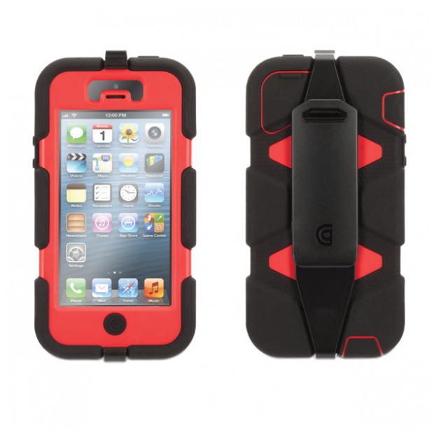 картинка Чехол Griffin Survivor Red/ Black for iPhone 5 (GB35686) от магазина КомпьютерЦентр