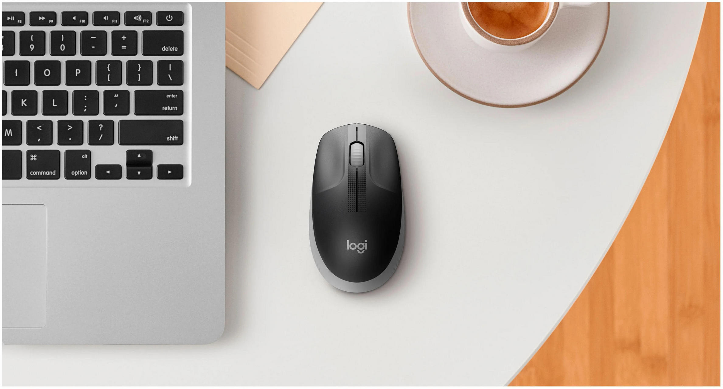 картинка Мышка Logitech M190 Wireless, Mid Gray (910-005906) от магазина КомпьютерЦентр