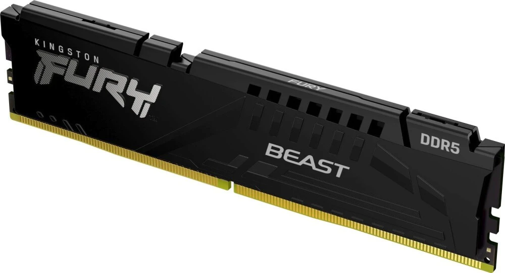 картинка DIMM DDR5 16Gb 6000MHz PC5-48000 Kingston Fury Beast Black CL30 (KF560C30BB-16) от магазина КомпьютерЦентр