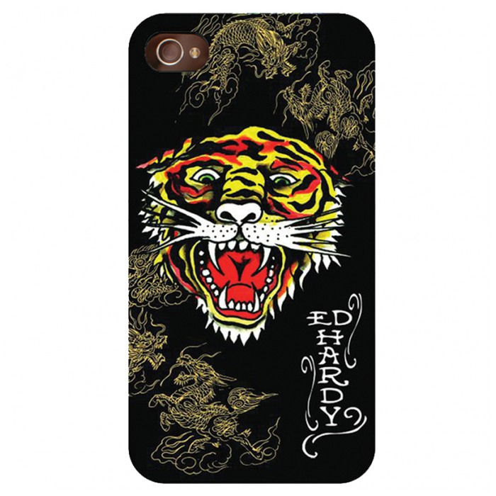 картинка Чехол Ed Hardy Tattoo Case Tiger Dragon Black for iPhone 4 (EH1041) от магазина КомпьютерЦентр