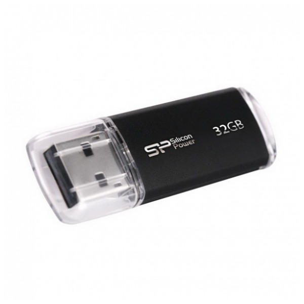 картинка Флешка USB SiliconPower 32Gb Ultima II Black (SP032GBUF2M01V1K) от магазина КомпьютерЦентр