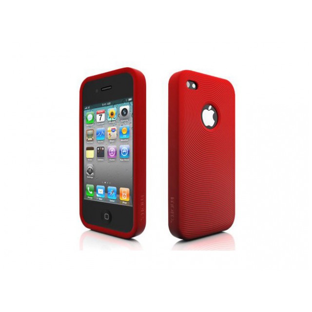 картинка Чехол More Swirling Series Silicone Case Red for iPhone 4 (AP13-001RED) от магазина КомпьютерЦентр