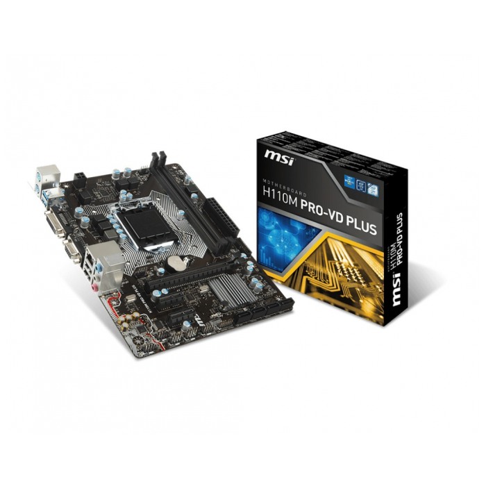 картинка Материнская плата MSI H110M PRO-VD PLUS (H110M PRO-VD PLUS) от магазина КомпьютерЦентр