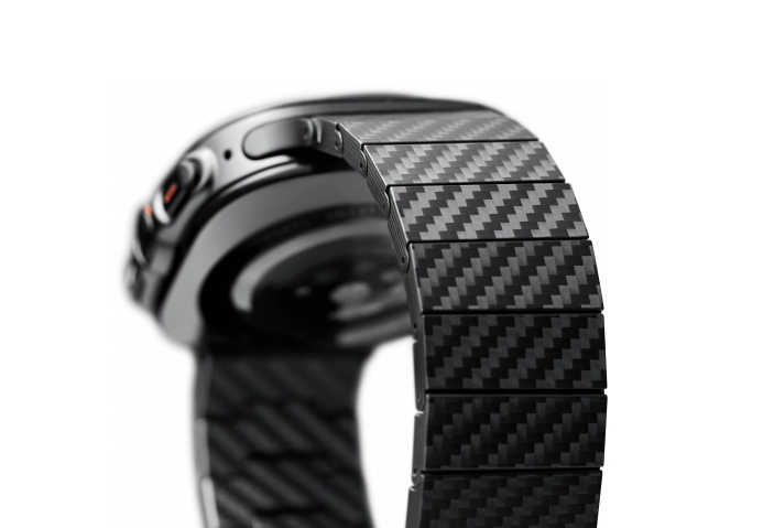 картинка Браслет PITAKA Carbon Fiber Modern для Samsung Galaxy Watch Ultra, чёрно/ серый (полоска) от магазина КомпьютерЦентр