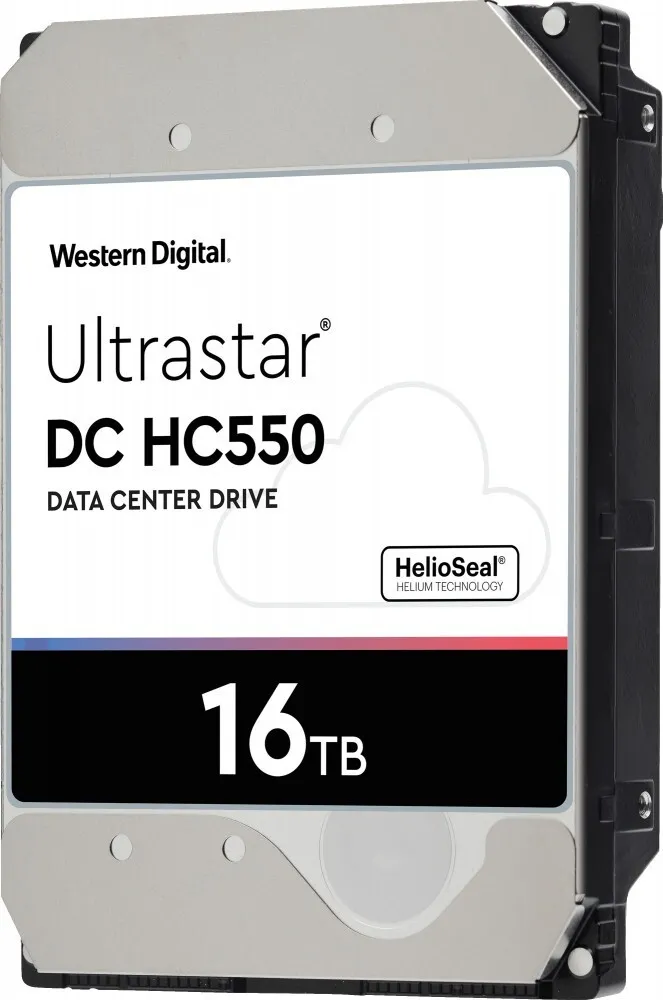 картинка HDD 16Tb 3.5'' WD SATA 3.0 0F38462 WUH721816ALE6L4 Ultrastar DC HC550 (7200rpm) 512Mb от магазина КомпьютерЦентр