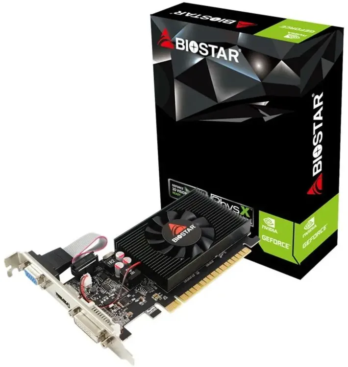 картинка Видеокарта 2Gb DDR3 GeForce GT710 Biostar 954MHz/ 1333MHz, 64-bit, DVI/ HDMI/  CRT/  HDCP (VN7103THX6) от магазина КомпьютерЦентр