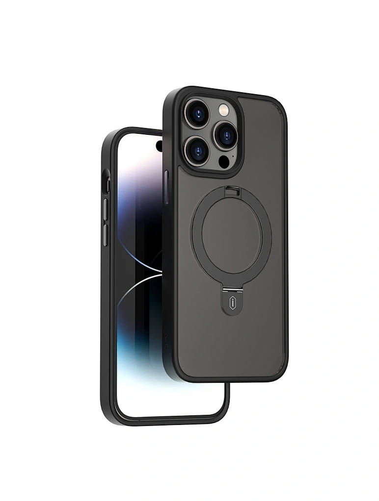 картинка Чехол WiWU Magnetic Stand для iPhone 15 Pro ZMM-010 Black от магазина КомпьютерЦентр