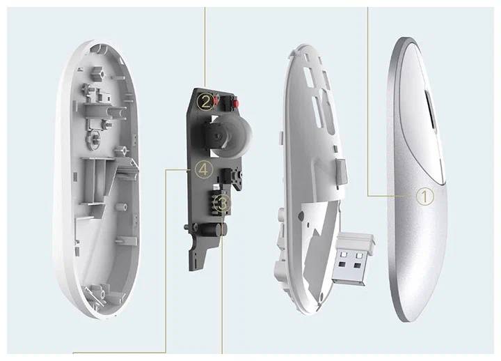 картинка Мышка Xiaomi Mi Portable Mouse 2 BXSBMW02 (BHR4520CN) Silver от магазина КомпьютерЦентр