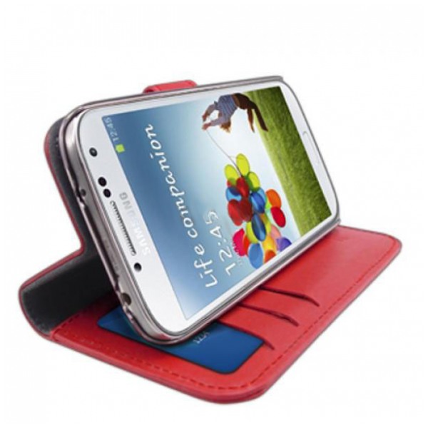 картинка Чехол Odoyo Chrome Wallet Genuine Leather for Galaxy S4 Red (PH615OR) от магазина КомпьютерЦентр