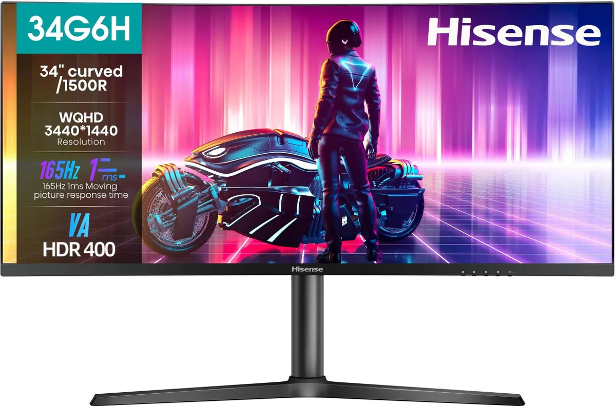 картинка Монитор 34'' Hisense 34G6H (3440x1440) VA; Curve; Black от магазина КомпьютерЦентр