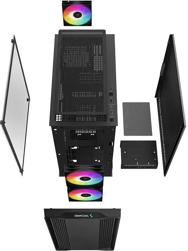картинка Корпус Deepcool CC360 ARGB, Black, без БП,Micro ATX (R-CC360-BKAPM3-G-1) от магазина КомпьютерЦентр