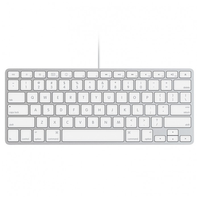 картинка Клавиатура Apple A1243 Keyboard Short aluminium (MB869RS/A) от магазина КомпьютерЦентр