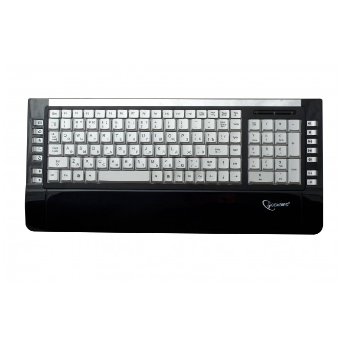 картинка Клавиатура Gembird KB-9630 Black/Silver USB/PS2 (KB-9630SB-RUA) от магазина КомпьютерЦентр