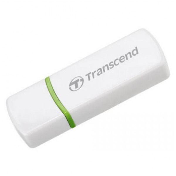 картинка Картридер внешний Transcend P5 9-in-1 Double Agent White/ Green (TSRDP5W) от магазина КомпьютерЦентр