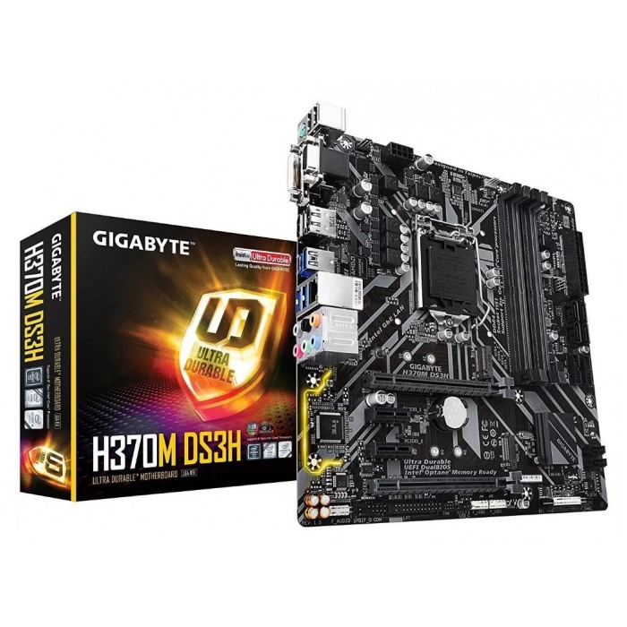 картинка Материнская плата Gigabyte H370M DS3H S1151v2 (H370M DS3H) от магазина КомпьютерЦентр