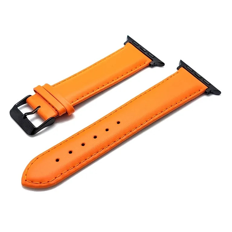 картинка Кожаный ремешок для Apple Watch 42/ 44/ 45 mm Series 1-7, SE /  Ardi 22 мм /  оранжевый от магазина КомпьютерЦентр