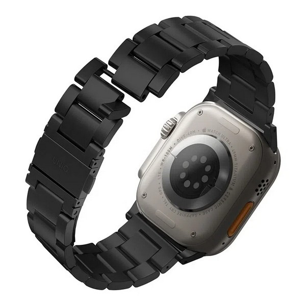 картинка Стальной ремень Uniq OSTA для Apple Watch 49/ 45/ 44/ 42 Black (49MM-OSTABLK) от магазина КомпьютерЦентр