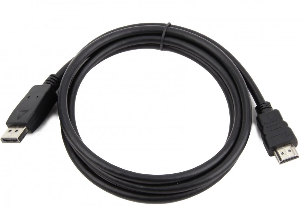 картинка Кабель DisplayPort-HDMI Gembird/ Cablexpert 3м, 20M/ 19M, черный, экран, пакет (CC-DP-HDMI-3M) от магазина КомпьютерЦентр