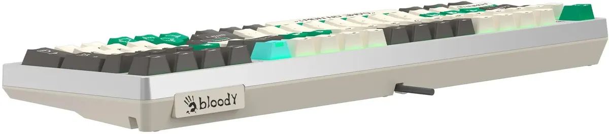 картинка Клавиатура A4Tech Bloody S98 Pixels Green механическая белый/ бежевый USB for gamer LED (S98 Pixels Green) от магазина КомпьютерЦентр