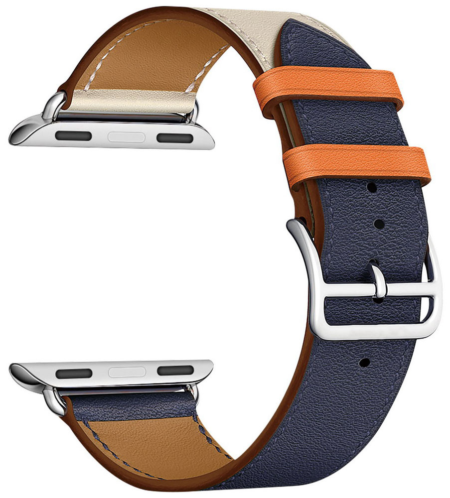 картинка Кожаный ремешок для Apple Watch 38/ 40/ 41 mm Series 1-7, SE LYAMBDA MINKAR LWA-03-40-ICO Синий от магазина КомпьютерЦентр