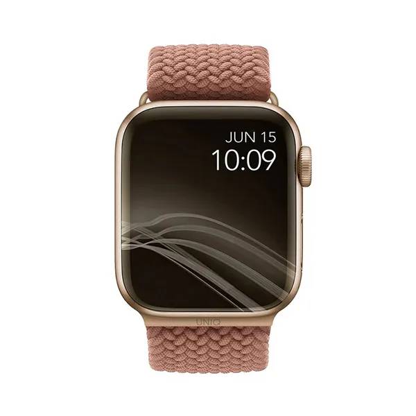 картинка Плетеный ремень Uniq ASPEN для Apple Watch 41/ 40/ 38, цвет розовый (Pink) 40MM-ASPPNK от магазина КомпьютерЦентр