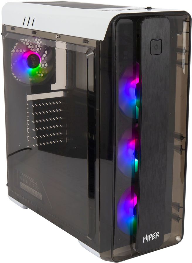 картинка Корпус Hiper M11 FRGB-WT черный без БП от магазина КомпьютерЦентр