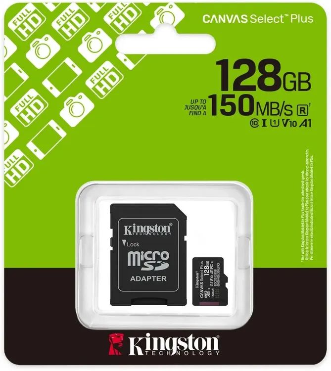 картинка Карта памяти 128Gb microSDXC Kingston Canv Select Plus +SD adapter (SDCS3/ 128GB) от магазина КомпьютерЦентр