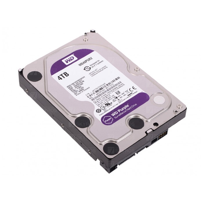 картинка Жесткий диск Western Digital 4.0Tb 3.5'' SATAIII 5400 rpm; 64 Mb cache Video Purple  (WD40PURZ) от магазина КомпьютерЦентр