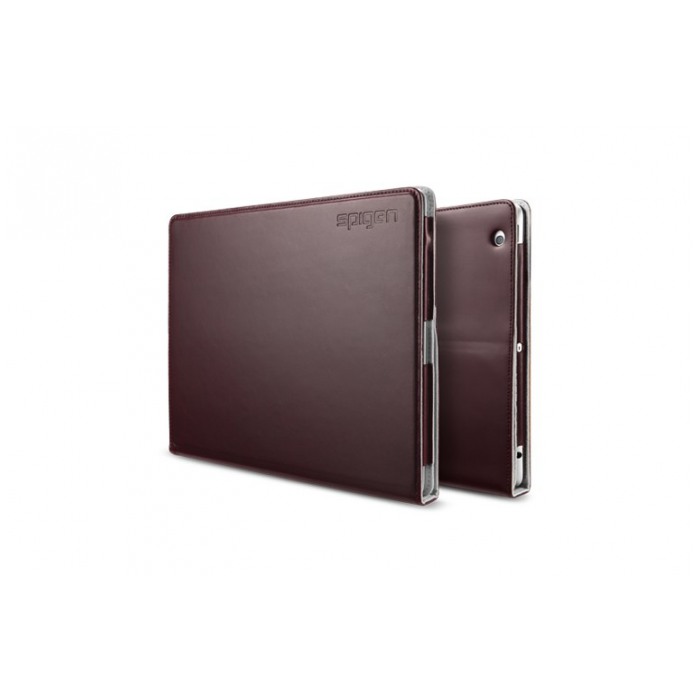 картинка Чехол SGP Leather Case Folio S Series Dark Brown for New iPad/ iPad 2 (SGP08845) от магазина КомпьютерЦентр