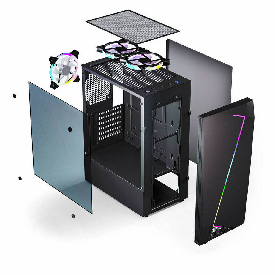 картинка Корпус ABR GQ-2 (8018) черный от магазина КомпьютерЦентр