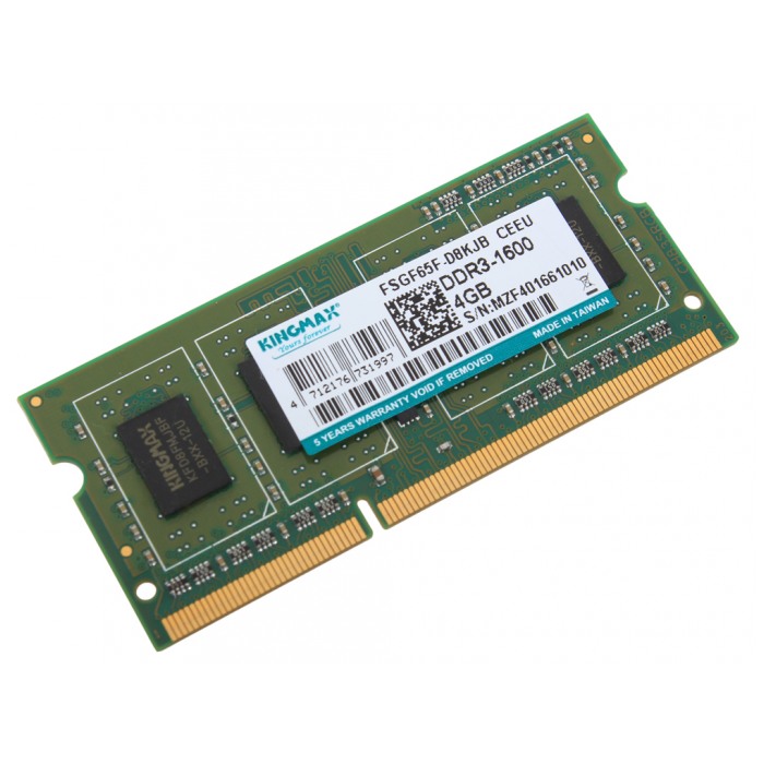 картинка Оперативная память Kingmax SO-DIMM DDR3 4Gb 1600MHz PC3-12800 от магазина КомпьютерЦентр