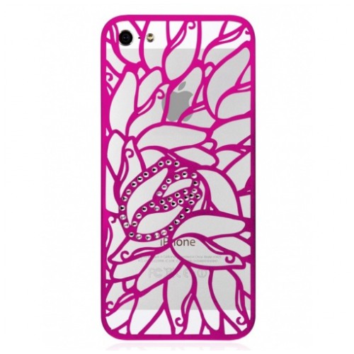 картинка Чехол Alef Aluminium+Swarovski Elements Tulip Pink for iPhone 5/ 5s (AD8538) от магазина КомпьютерЦентр