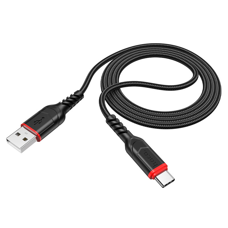 картинка Кабель HOCO X59 Victory charging data cable for Type-C black от магазина КомпьютерЦентр