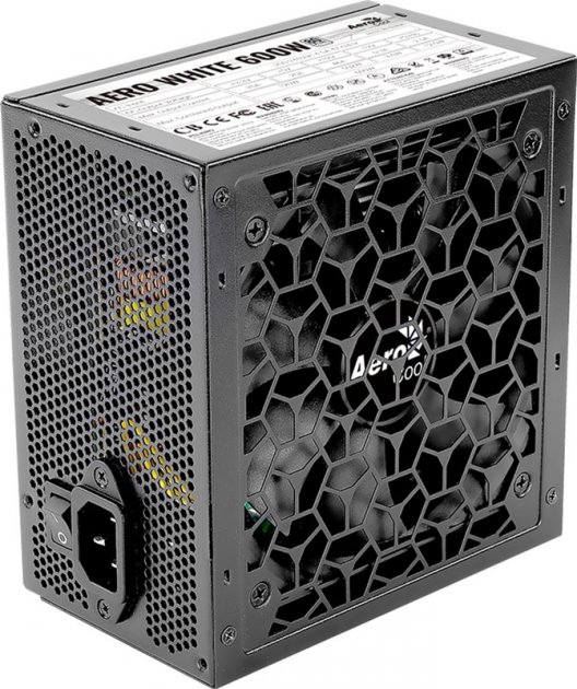 картинка Блок питания Aerocool 600W AERO White 80+ (AERO WHITE 600) от магазина КомпьютерЦентр